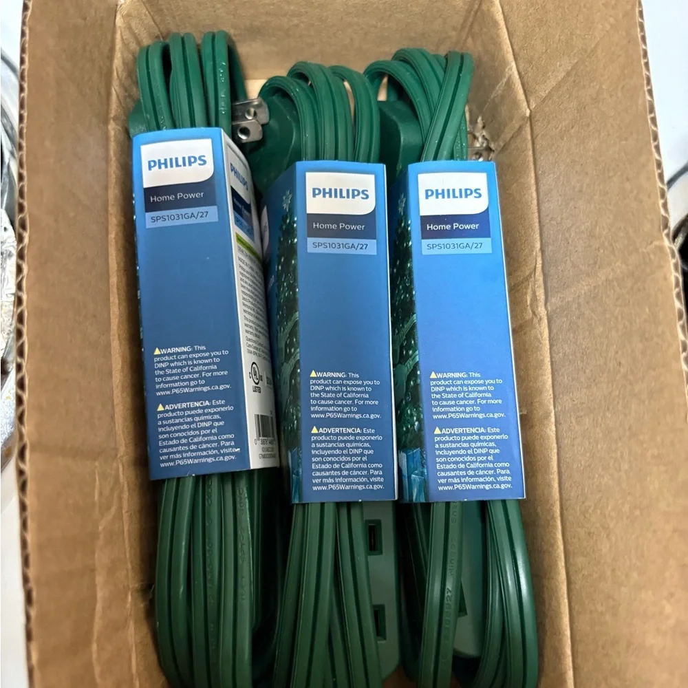 Philips Green 3AC 6 feet Extension Cords